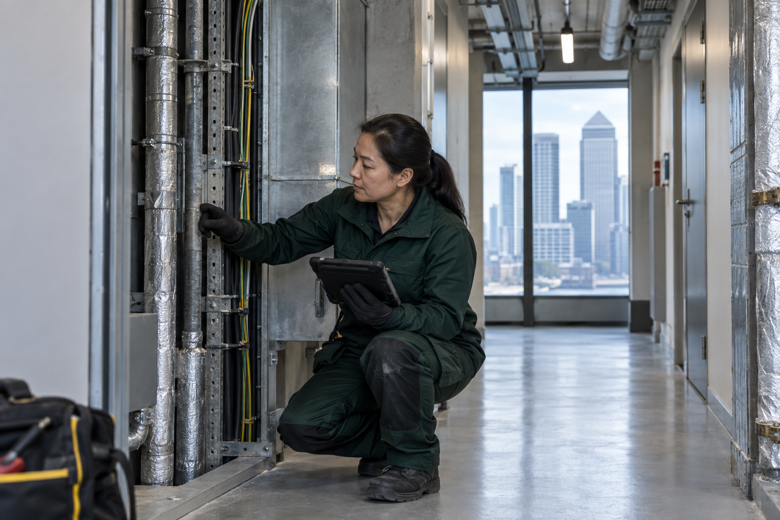 Camberwell pest control technician during targeted control preparation