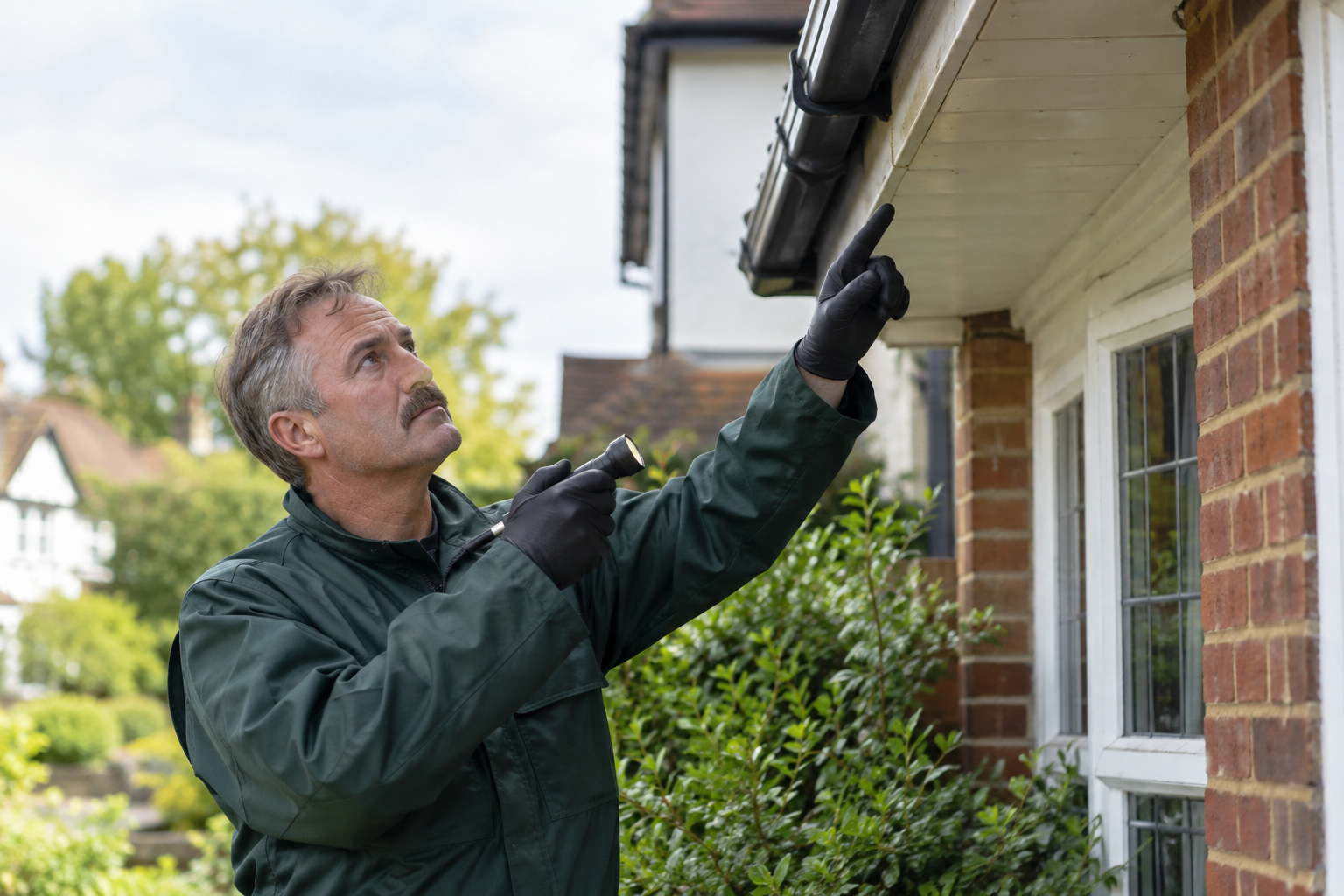 Holborn pest control technician during targeted control preparation